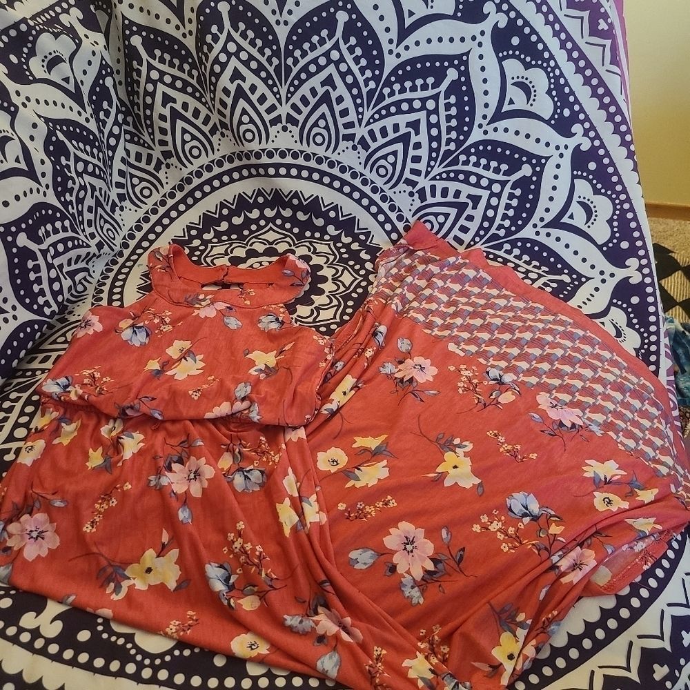 Three Pink Hearts girls long dress size 7